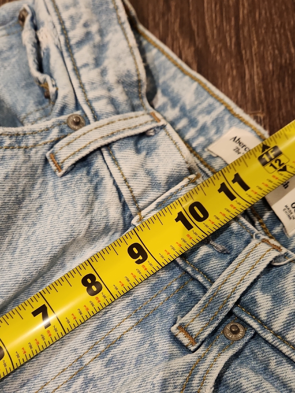 ❤️ ABERCROMBIE & FITCH 90'S HIGH RISE RELAXED WIDE LEG JEANS, 00S (24 SHORT) - Picture 14 of 14
